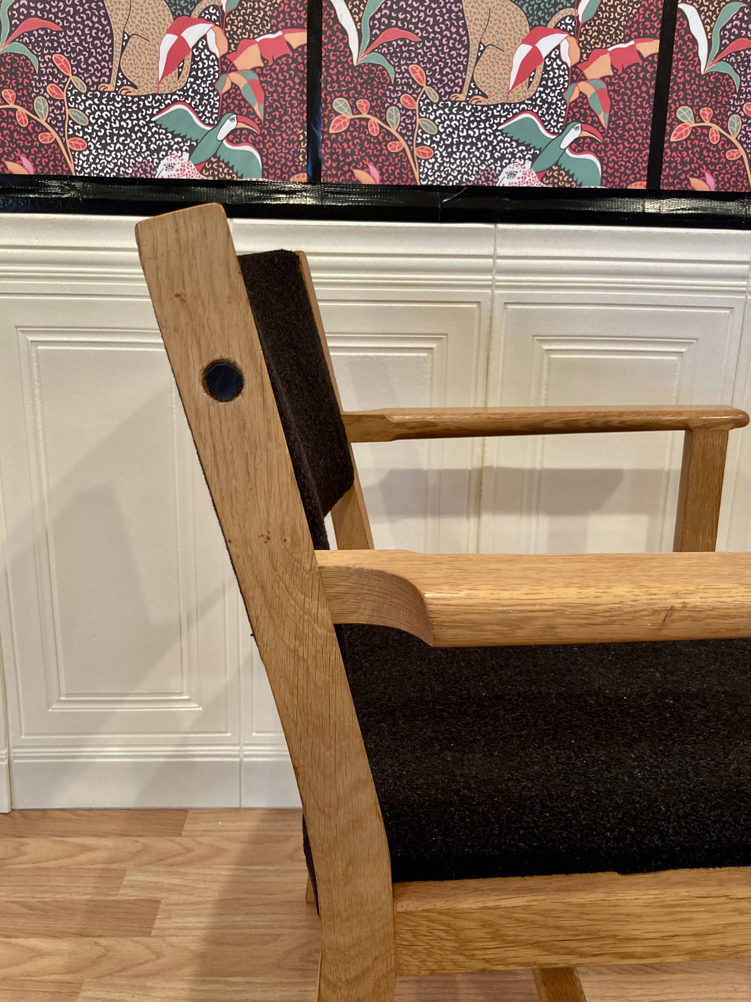 Set of 4 armchairs stamped Hans Wegner "Scandinavian design" 1960.