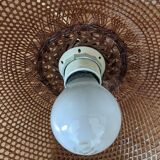Vintage wicker pendant lamp