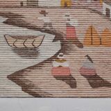 Vintage wool wall tapestry