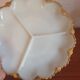 Dish with 3 compartments in opaline and vintage gilding