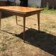 Vintage oak dining table compass legs