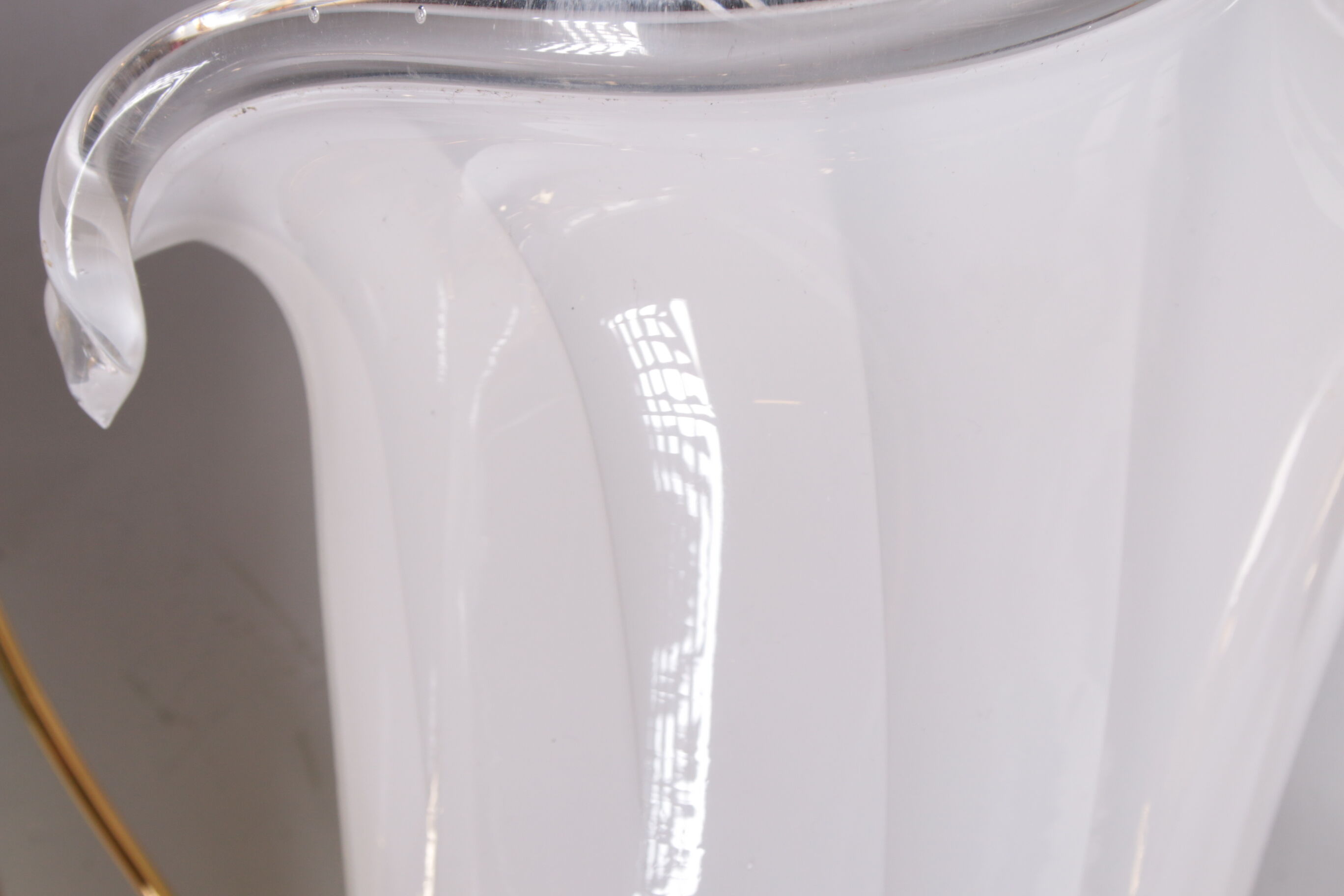 24 kt gold-plated tulip glass wall lamps Italian design 1970