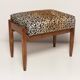 Vintage leopard velvet stool, Edmund Homa, Europe, 1960s