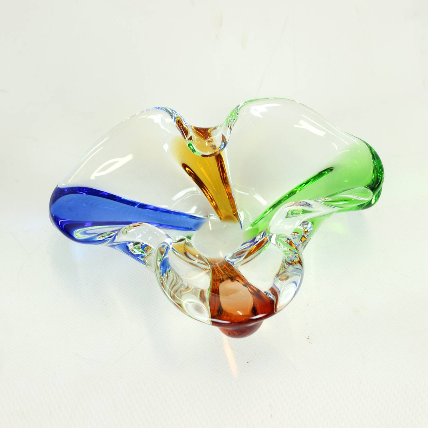 Design Art Rhapsody Collection glass bowl by Frantisek Zemek, Czechoslovakia 1960s