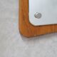Scandinavian Minimalist Teak Mirror 1960s 36x30cm