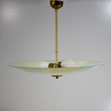 Vintage glass hanging lamp with colour patterns