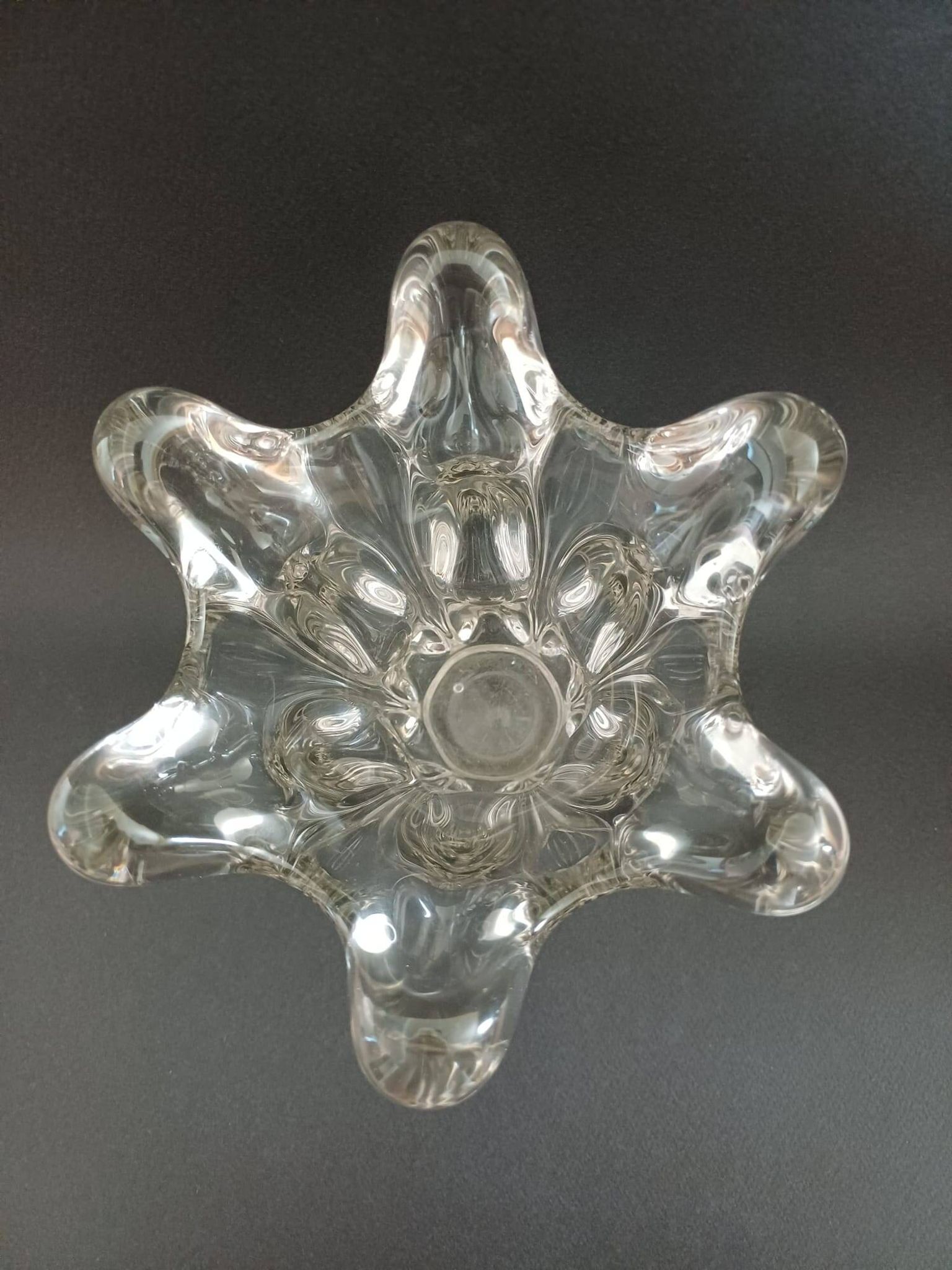 "Giraffe" vase in crystal, 1950