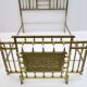 Art Nouveau Italian Brass Double Bed, Early 1900s