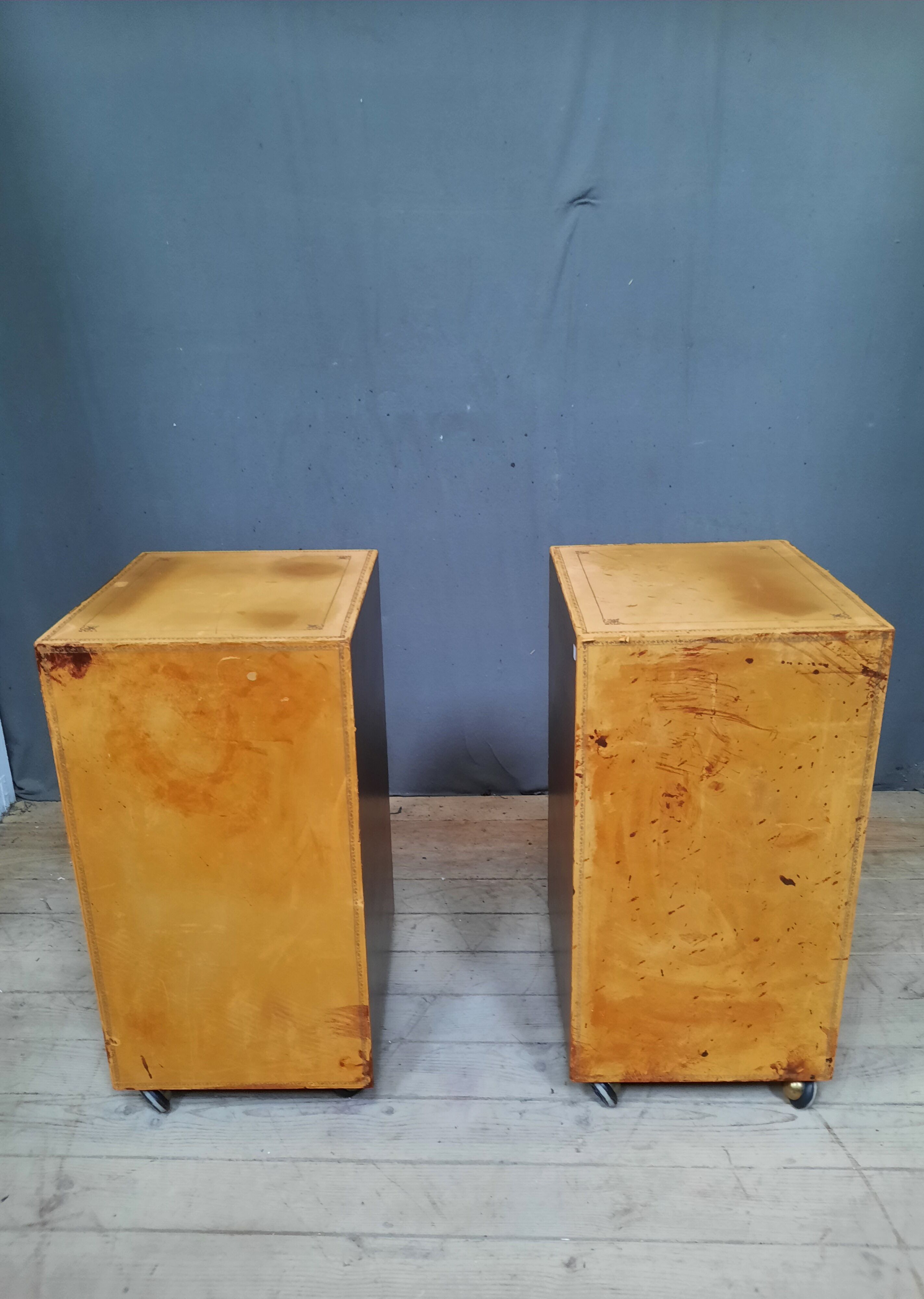 Pair of leather cardboard makers