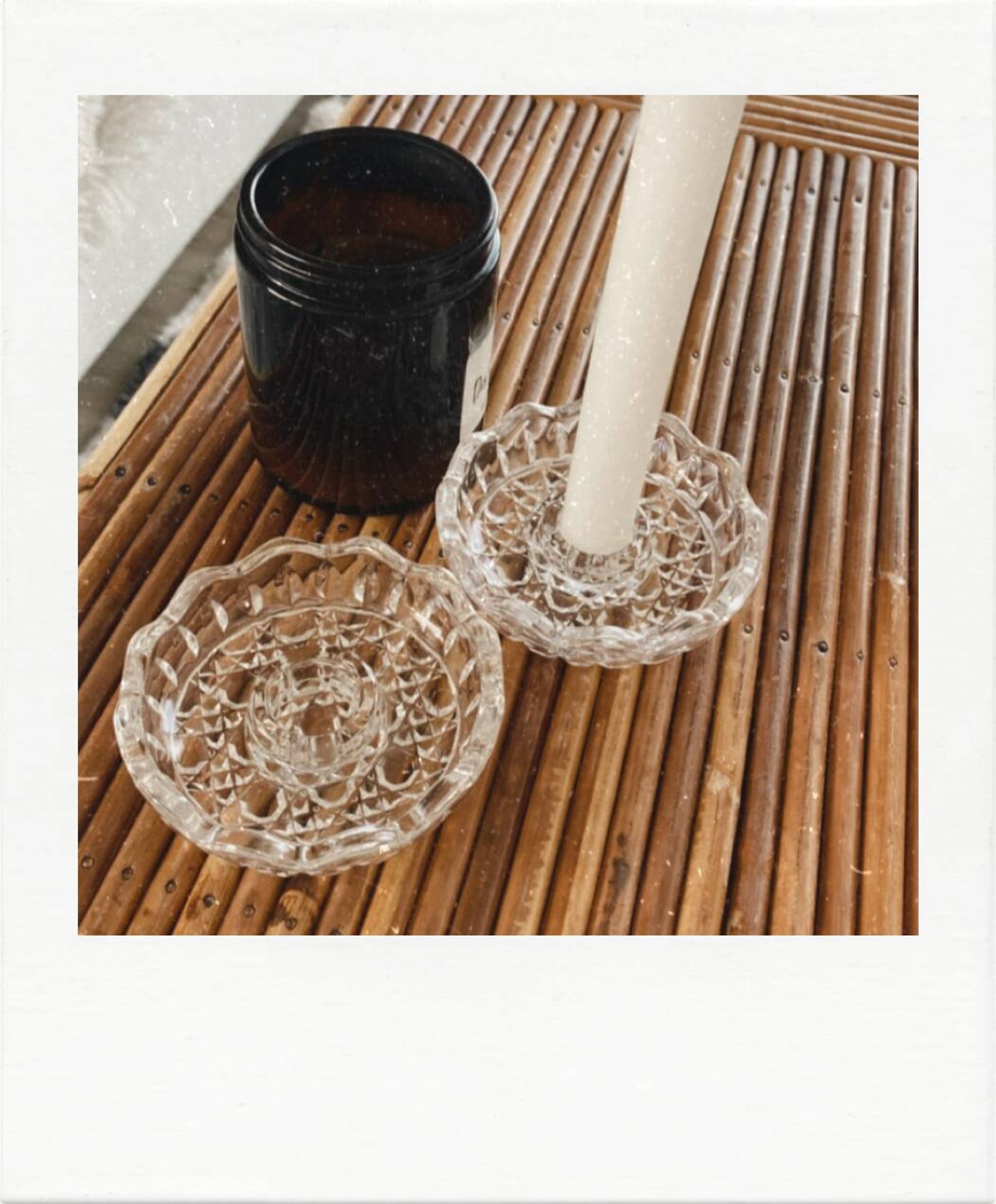 Duo crystal candle holders