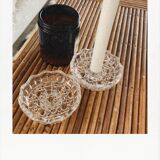 Duo crystal candle holders