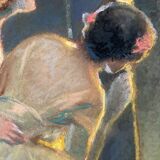 Pastel painting entitled "dance competition" by Charles Bernard 1933