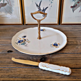 Cheese board Moulin des Loups Volubilis, blue flowers