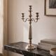 Large Three-Arm Stainless Steel Candelabrum, 1990s