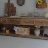 Old trading counter in solid oak – 19th century trade furniture