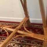 Vintage rattan and wicker stool