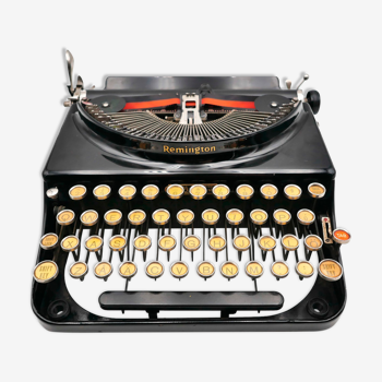 Machine à écrire Remington modèle 5 noire usa révisée ruban neuf