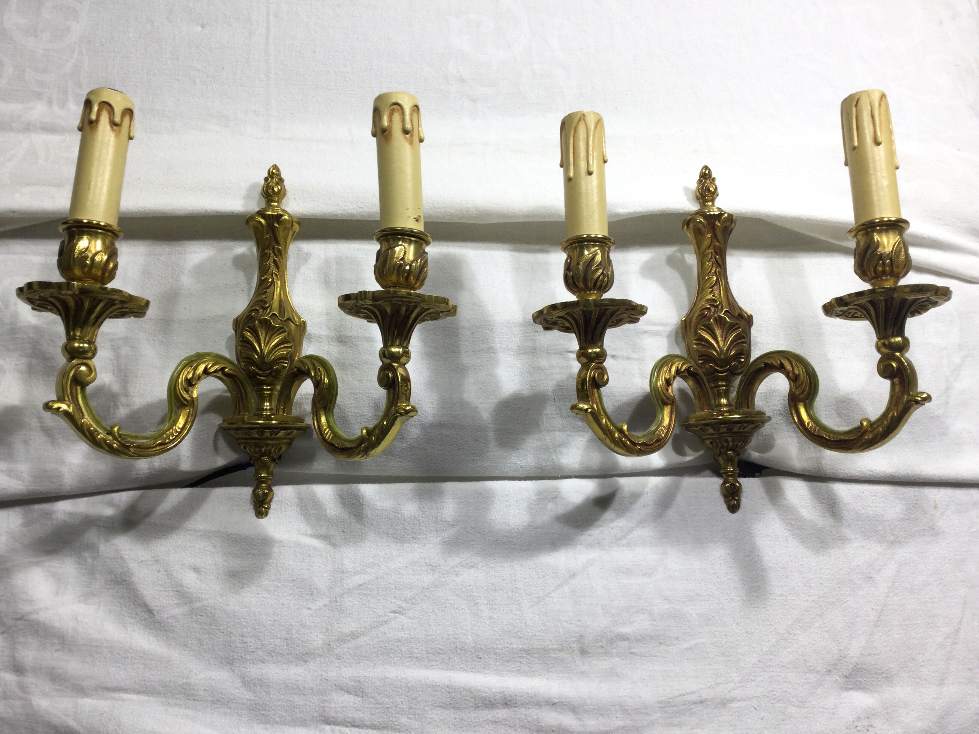 Pair of sconces Bronze 2 Lights