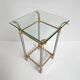 Paris silver and gold chrome side table, 1960s