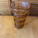 Vintage Art Deco Style Orange Amber Moulded Glass Vase
