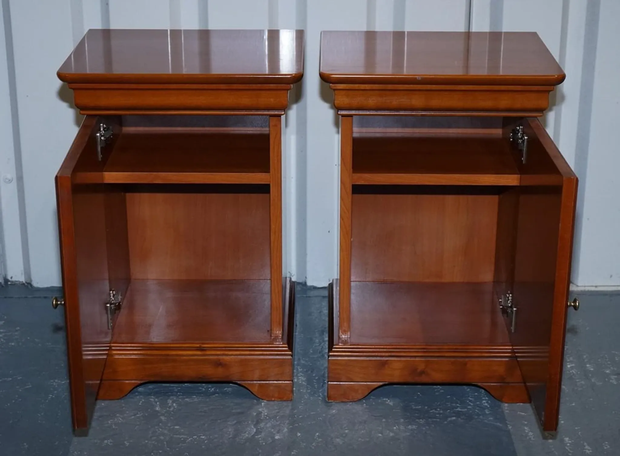 Vintage Cherry Nightstands, France, Set of 2
