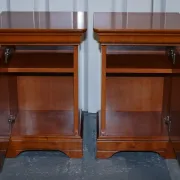 Vintage Cherry Nightstands, France, Set of 2