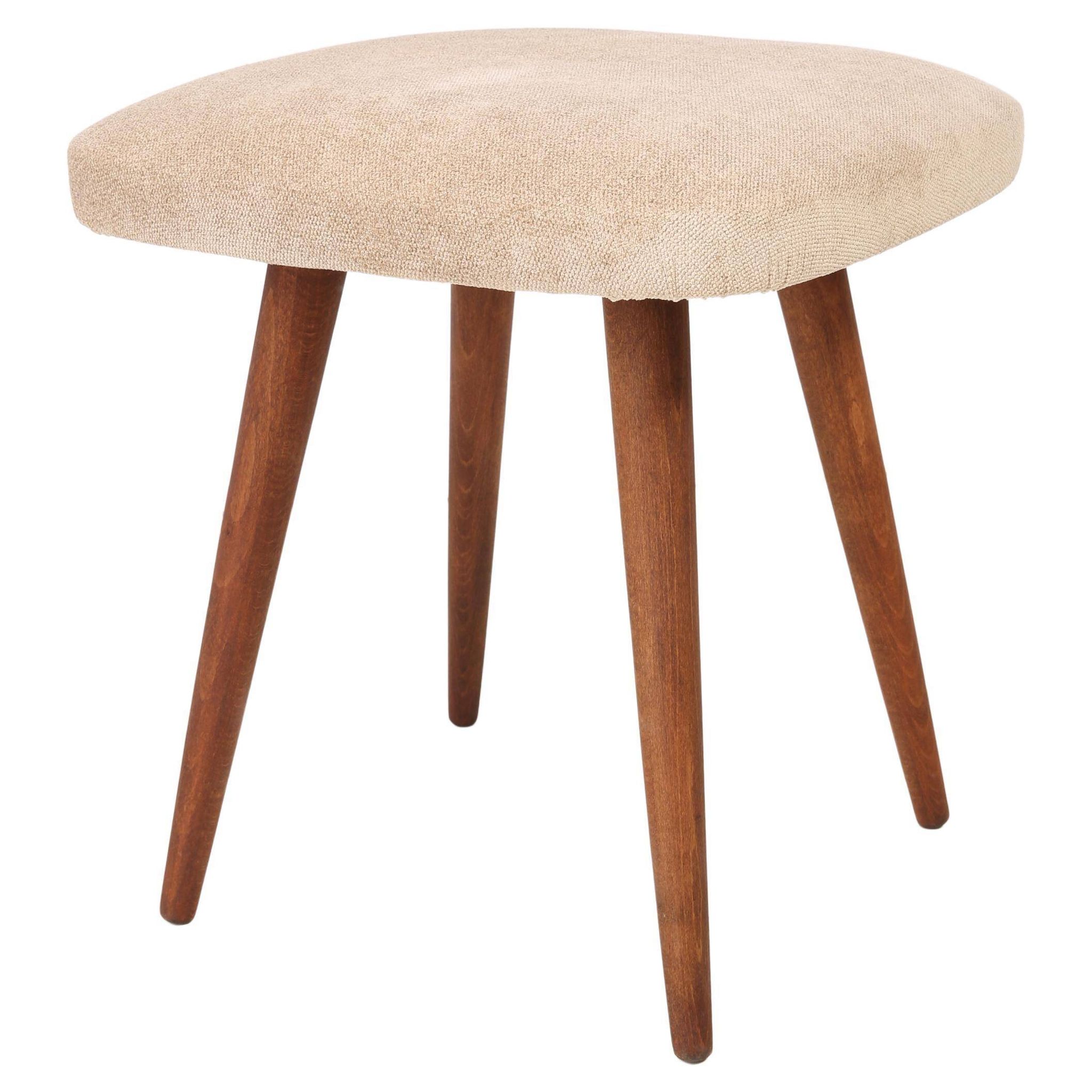Tabouret Beige Mid-Century Modern, Europe, années 1960