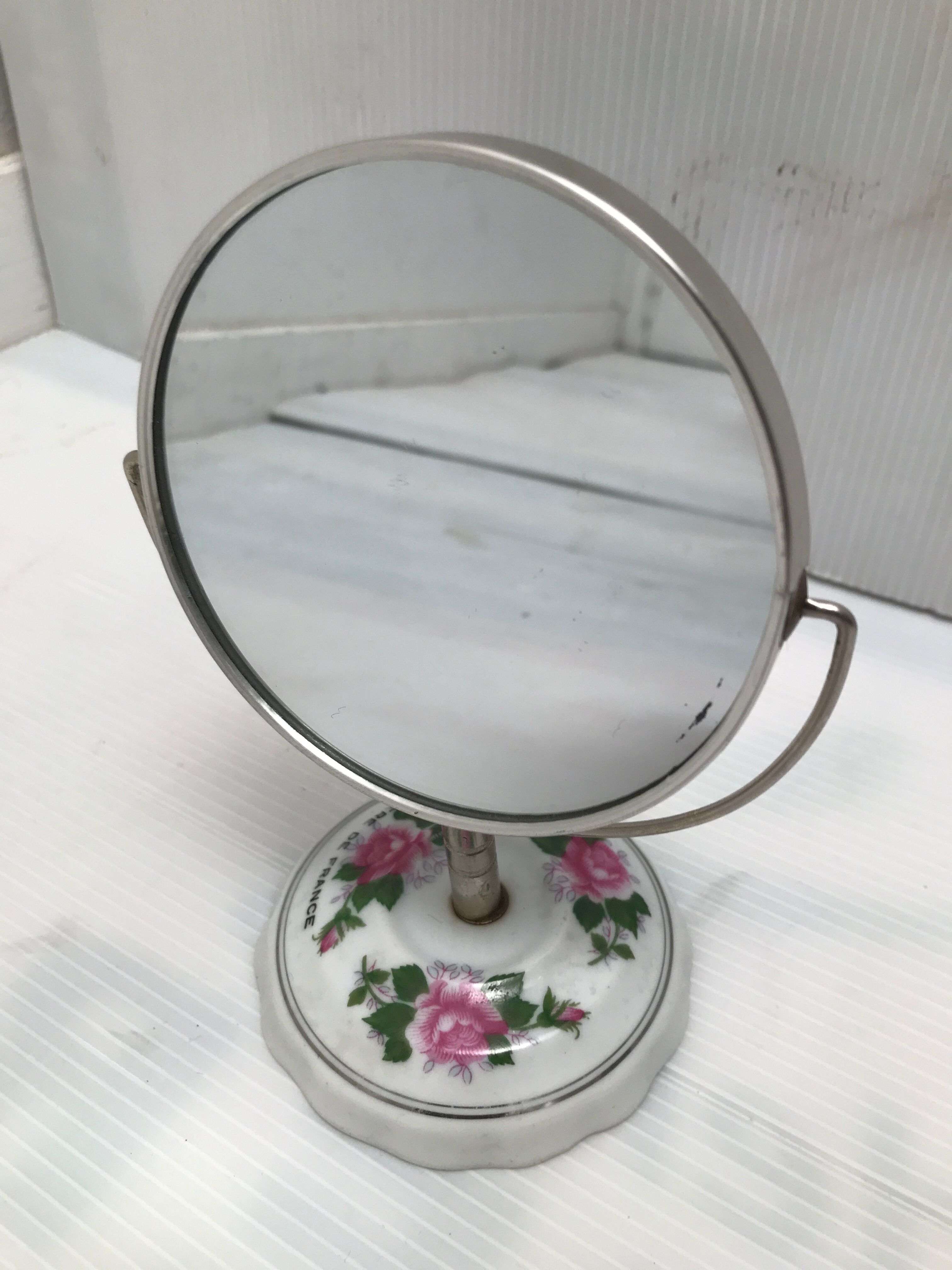 Small mirror old Shepherdess of France vintage 50s