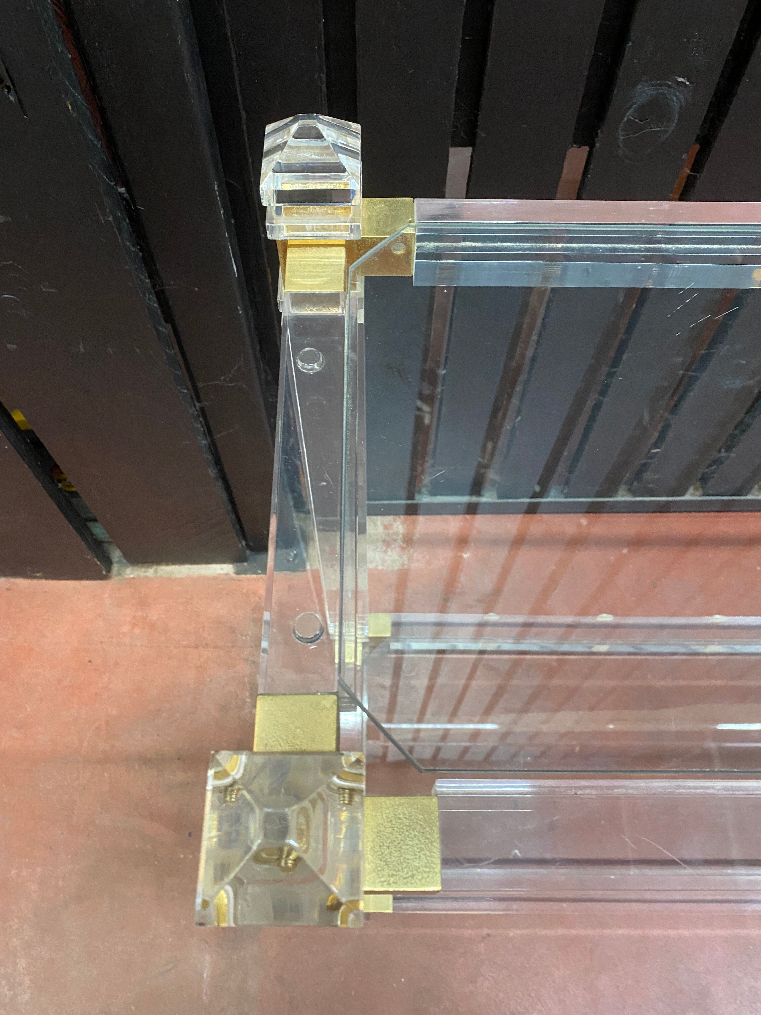 Plexi console double glass tray