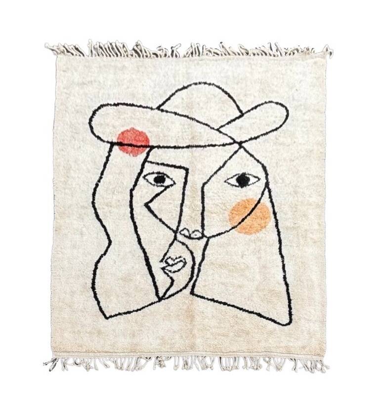 Large Beni ourain Berber carpet