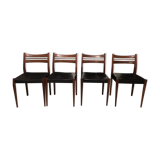 Series of 4 teak chairs