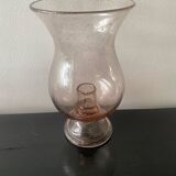Blown bubble glass tea light holder