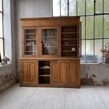 Oak showcase bookcase