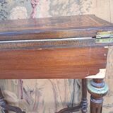 Marquetry games table.