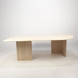 Mid-Century Italian Travertine Coffee Table, 1980s