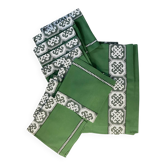 Ensemble nappe et 11 serviettes – linge de table d’inspiration basque