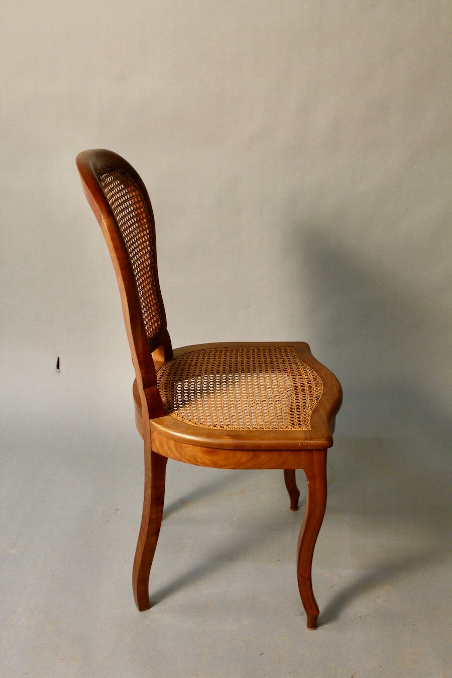 Suite of 6 chairs cannées en merisier Louis Philippe