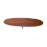 Rosewood oval vintage coffee table, Italy 1960