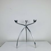 Space Age tripod candle holder by De Bijenkorf in aluminum, 1970s