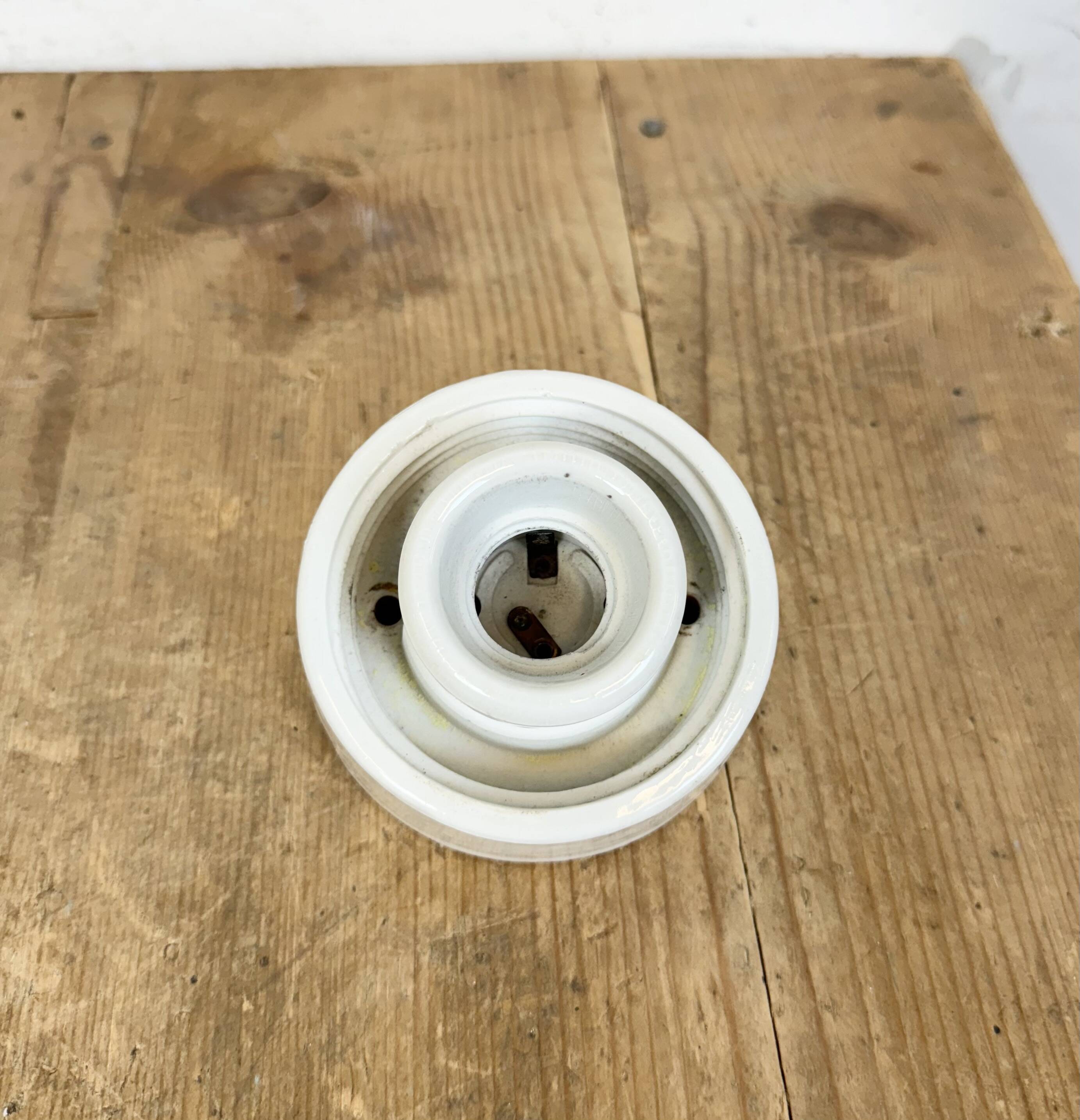 Vintage White Porcelain Wall Light, 1970s