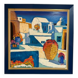 Painting "Greek Island of Mykonos" by Ghislaine Caprin
