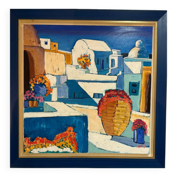 "Tableau 'Greek island of Mykonos' by Ghislaine Caprin"