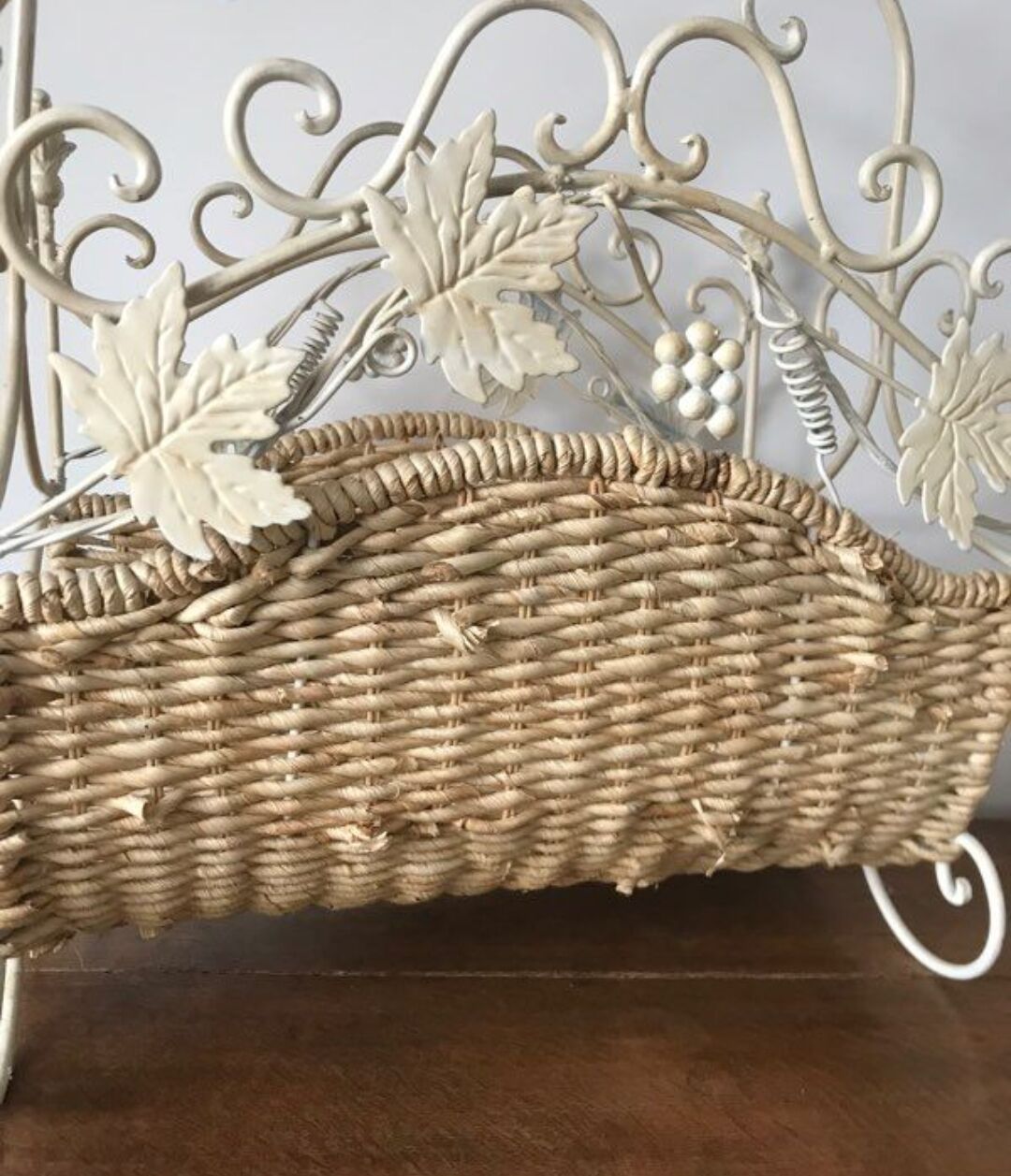 Wrought iron magazine rack