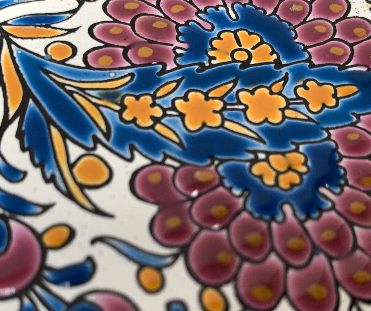 Set of 13 vintage ceramic coasters handmade by Lito Niarchos.