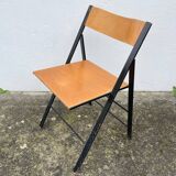 Wooden and metal folding chair