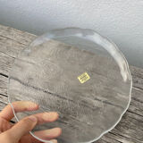6 transparent dessert plates with a country design by Arcoroc