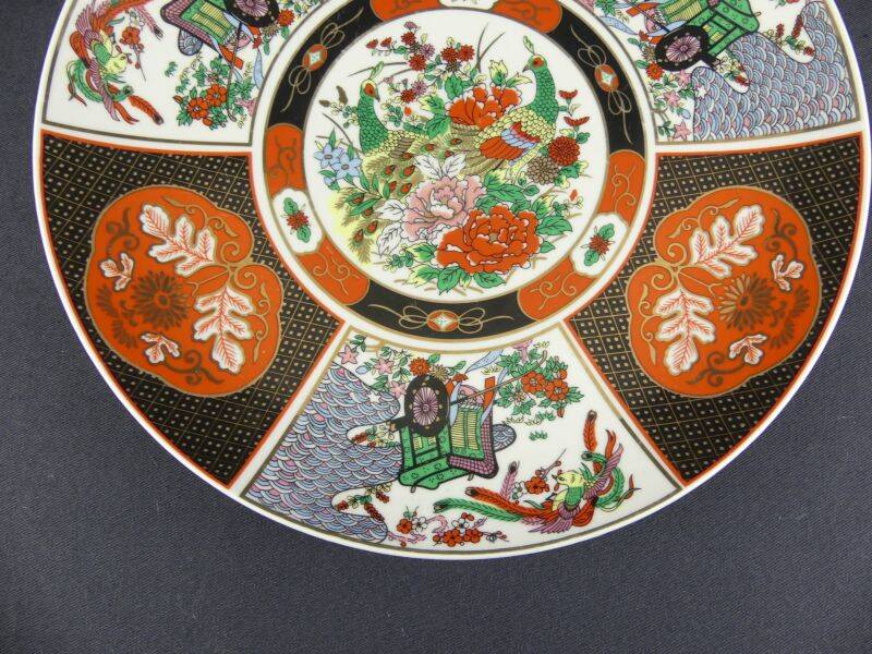 Large Taous porcelain dish, Morocco, vintage