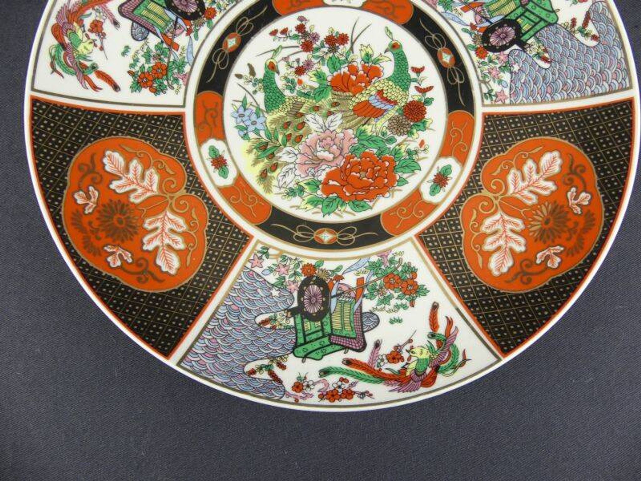 Large Taous porcelain dish, Morocco, vintage