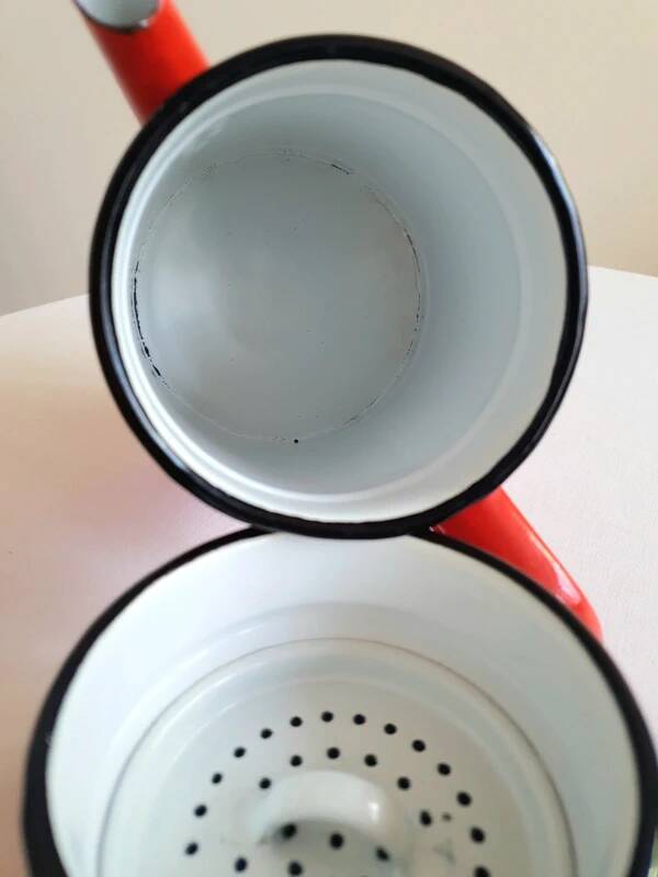 Antique enameled coffee pot