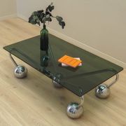 Glass coffee table, Italian design, 1970s, manufactured in Italy